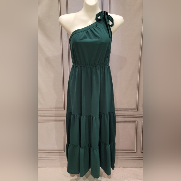 PrettyGarden Women's Maxi Dress One Shoulder Sleeveless Ruffle - Picture 10 of 11